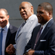 Comedian Bill Cosby (center) leaves the Montgomery County Courthouse in Norristown, Pa., with his criminal-defense lawyer Brian McMonagle (left) after a pretrial conference related to aggravated indecent assault charges involving former Temple University employee Andrea Constand on Sept. 6, 2016.
DOMINICK REUTER/AFP/Getty Images